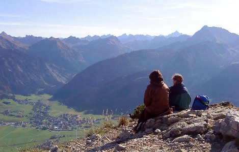Blick vom Berg ind Tannheimer Tal